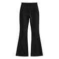 thumbnail image 2 of BXJX Girls Yoga Leggings, Slim High Stretch Sports Elastic Waist Flare Pants Black Size 14-15 T, 2 of 8