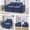 Navy Blue, variant on Modular Sectional Sofa Cloud Couch,80.31" Oversized Love seat Sofa,Modern 2 Seater Sofa with Cushion Covers Removable,Comfy Sectional Couch for Living Room Apartment