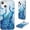 Blue Peacock Flower, variant on for iPhone 14 Case, iPhone 13 Case for Women Girl Men, Full Protective Shockproof Slim Soft TPU Clear Phone Cover Cases for iPhone 14/13 6.1, Cute Cool Cartoon Colorful Happy Melting Smile Face