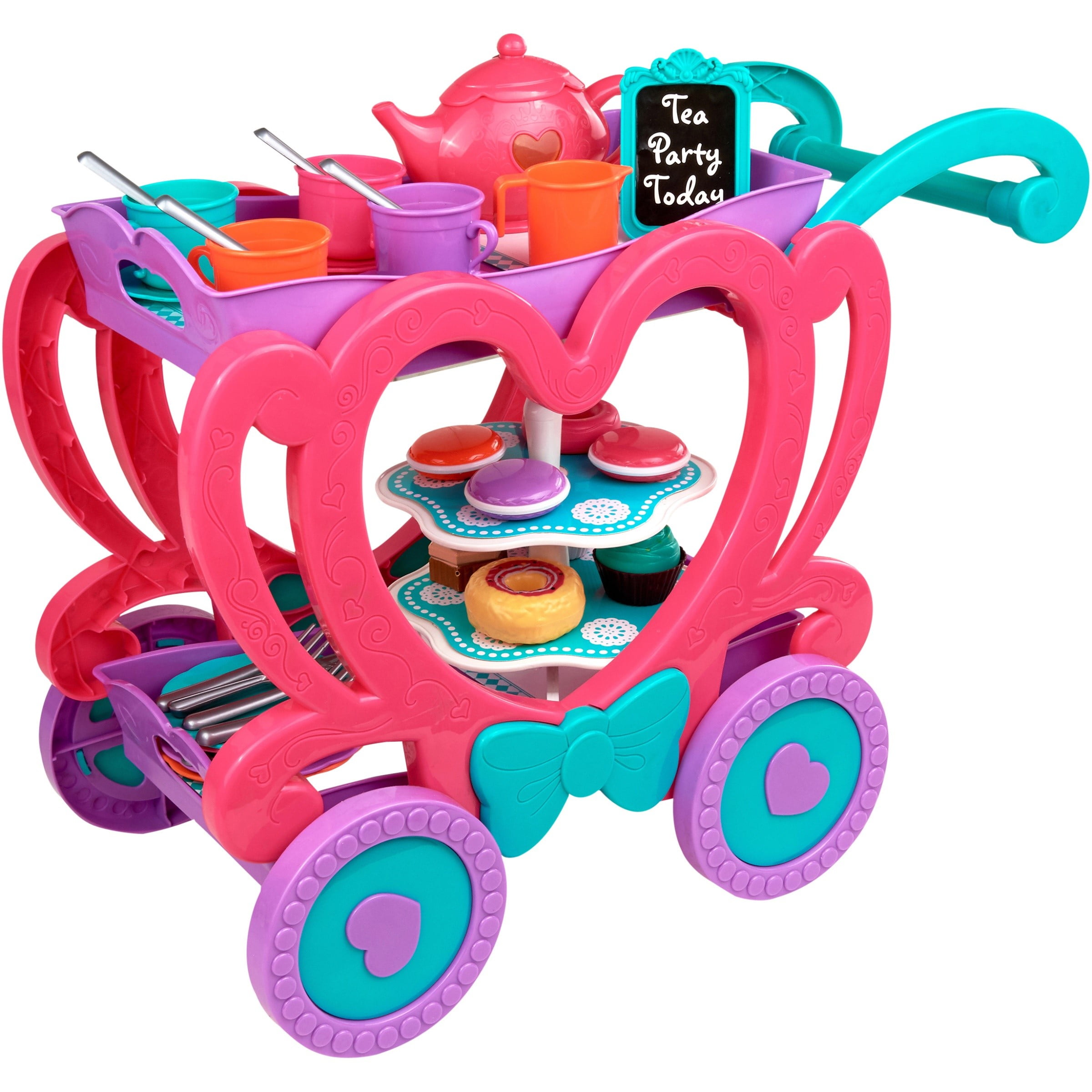 plastic tea set with tray