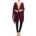 thumbnail image 1 of Womens Oversize Hand Beaded Fringed Sequin Evening Shawl Wrap, 1 of 1