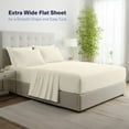 thumbnail image 6 of Kickoff Viscose Bamboo Sheets Twin XL Size 3-pc 100% Organic Bamboo Viscose Bed Cooling Sheets Twin XL Size Set Cool Bedding for hot sleepers sheet, Flat, Fitted, Pillowcase (Buttercream, TXL), 6 of 9