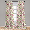 thumbnail image 5 of Ambesonne Fruits Curtains, Watercolor Pear, Pair of 28"x63", Peach Lime Green Red, 5 of 5