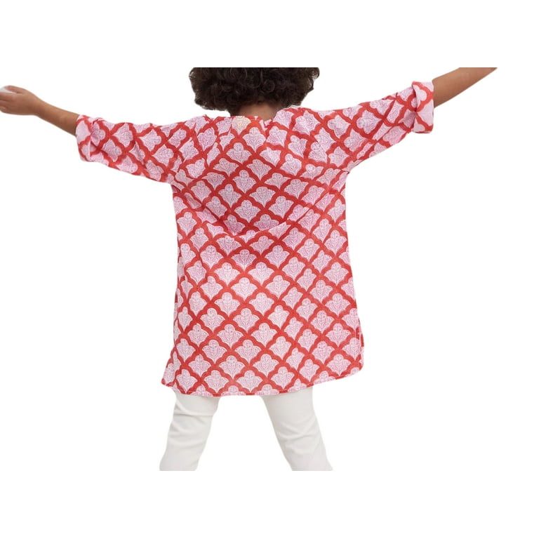 Red kurta best sale pajama girl