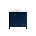 thumbnail image 3 of Elegant Decor Sommerville 36" MDF Single Bathroom Vanity with Backsplash in Blue, 3 of 8