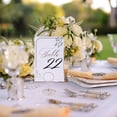 thumbnail image 2 of Table Number Place Card Holder - with Table Numbers Holders x Double Sided Gold Printed Design Photo Picture Holders for Centerpieces Wedding Party Birthday (Gold), 2 of 7