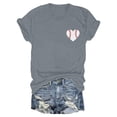 thumbnail image 4 of T-Shirt à Manches Courtes pour Femmes Seductiva Liquidation pour Femmes T-Shirt de Baseball pour Femmes Est Ma Saison Préférée Haut de Baseball, 4 of 5