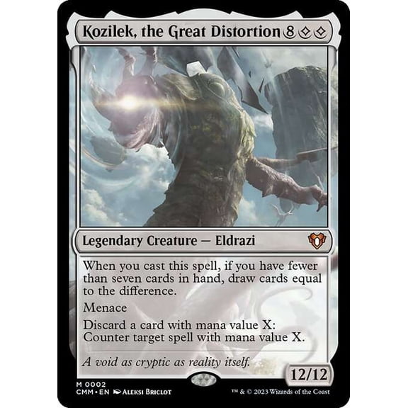 MtG Commander Masters Mythic Rare Kozilek, the Great Distortion #2