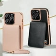 thumbnail image 2 of Étui Portefeuille Motif Litchi avec Lanière pour 14, iPhone 12 Pro Max, 2 of 3