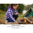 thumbnail image 4 of TrailCrest by Treel Kids Hooded Fleece Jacket – Warm Zip Up Plaid Coat with Pockets, Checkered Winter Outerwear, Purple & White Plaid, 5/6, 4 of 8