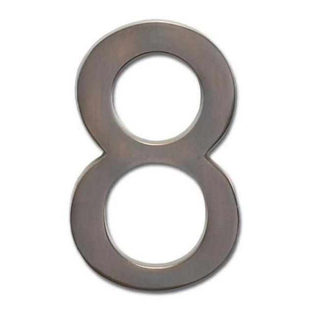 Architectural Mailboxes 3585DC-8 Solid Cast Brass 5 in. Dark Aged Copper Floating House Number 8