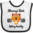 thumbnail image 3 of Inktastic Weightlifting Mommys Little Lifting Buddy Boys or Girls Baby Bib, 3 of 4