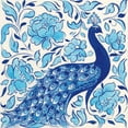 thumbnail image 2 of Thomas, Miranda 12x12 White Modern Wood Framed Museum Art Print Titled - Peacock Garden IV, 2 of 4
