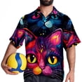 thumbnail image 4 of Cat Men's Short Sleeve Hawaiian Print Button Down Beach Shirt, 4 of 6