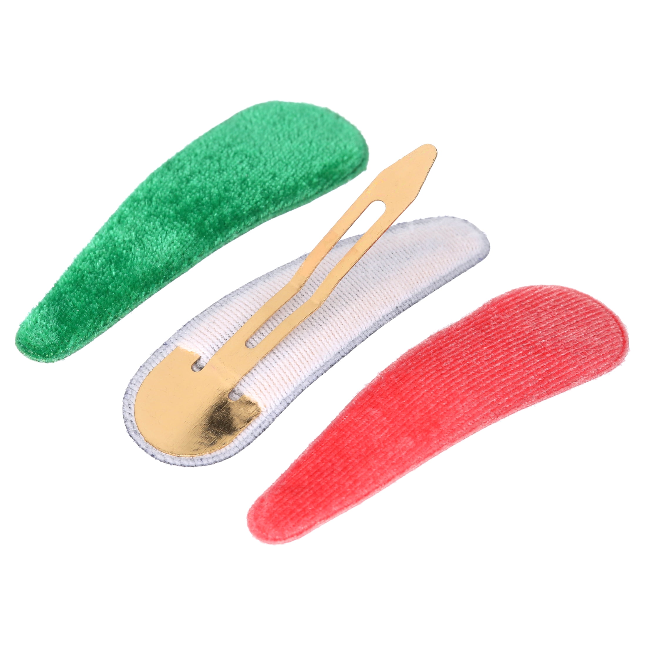 Packed Party “Snapped Together” Multicolor Large Velvet Hair Snap Clips, 3CT