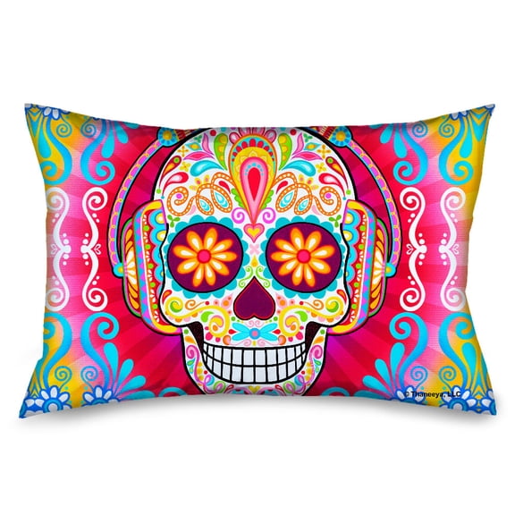 Tranquility Beats Calavera Rays Multi Color Pillowcase   STANDARD
