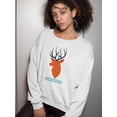 thumbnail image 2 of Happy Hanukkah Reindeer Sweatshirt Women -SPIdeals Designs, Female 3X-Large, 2 of 4