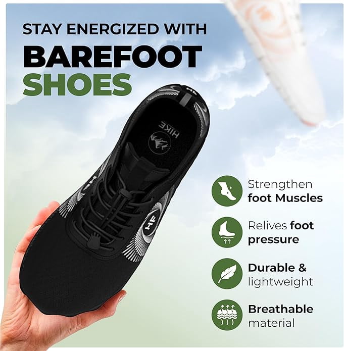 HF Active Barefoot Shoes - Wide Toe Box, Breathable, Flexible, Pain Relief Footwear for Active Lifestyle (Unisex)