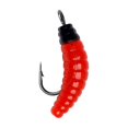 thumbnail image 2 of Soft Plastic Fishing Lures Fishing Soft Plastic Lures Bionic Fishing Lure 0.8 Inch Red Imitation Maggot Grub Bait Freshwater Fishing Lures for Trout Crappie Panfish 1 Piece, 2 of 6