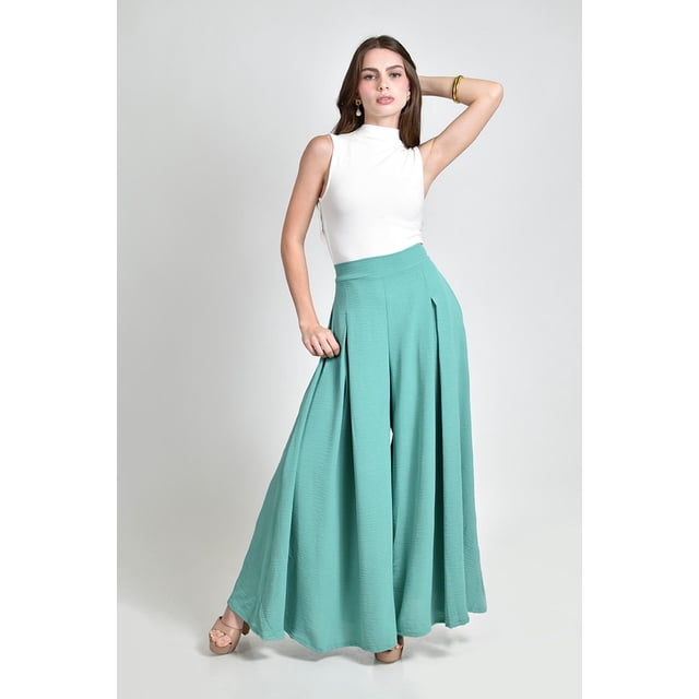 Pantalon tipo palazzo Roman Fashion /Juvenil, 2632 (Menta) verde claro G