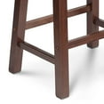thumbnail image 6 of PJ Wood Saddle-Seat 24 Inch Kitchen, Table, & Bar Counter Stool, Walnut, 6 of 7
