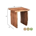 thumbnail image 6 of Taran Designs Live Edge Solid Wood Top/leg End Table in Brown, 6 of 6