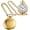 gold-Ar, variant on Minzimin Smooth Pocket Watch Alloy Steel Quartz Roman/Arabic Numerals with 37cm Chain for Father's Day Xmas Best Gifts