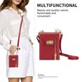 thumbnail image 4 of Decase for Samsung Galaxy Z Flip 6 Case with Card Holder Adjustable Crossbody Strap Lanyard, for Samsung Z Flip 6 Case Purse, Fashion Handbag Gift for Women Ladys,Red, 4 of 5