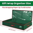 thumbnail image 2 of Christmas Wrapping Paper Storage Containers, 40 Inch Gift Wrap Organizer, Visible Supplies Pockets for Xmas Accessories, Underbed Storage for Christmas Decorations, Red, 2 of 7