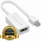 Fosmon Mini DisplayPort (MiniDP/mDP/ThunderBolt/ThunderBolt 2 Port Compatible) to HDMI Adapter Cable - White