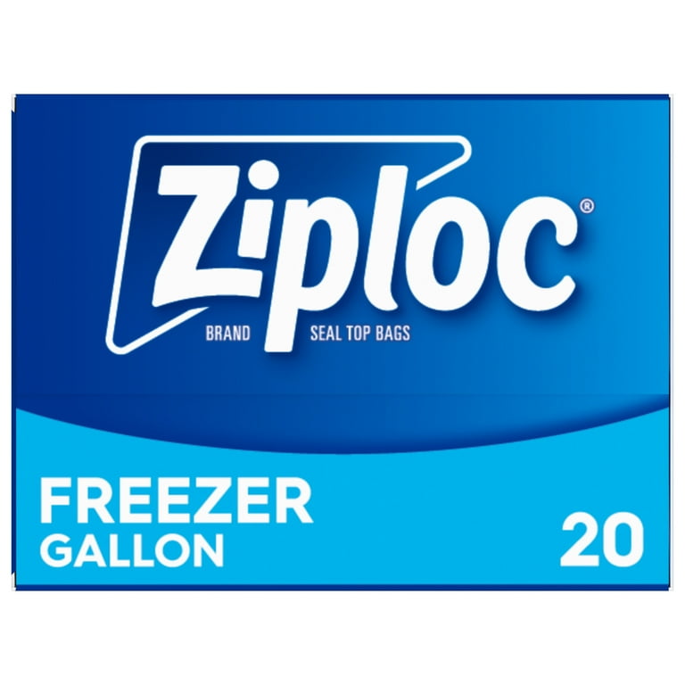 Ziploc® Brand Gallon Freezer Bags, Resealable, Large Storage, 20