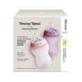 thumbnail image 3 of Tommee Tippee Baby Bottles, Natural Start Silicone Anti-Colic Bottle with Slow Flow Nipple, 9 fl oz, 0m+, Self-Sterilizing, Pink & Purple, Pack of 2, 3 of 10