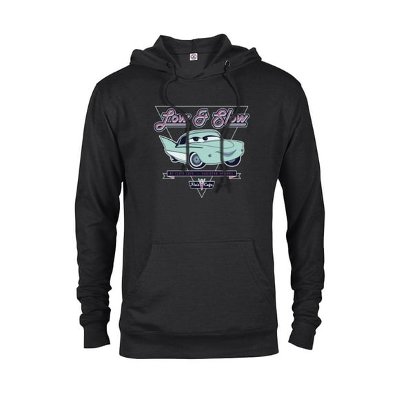 Disney and Pixar’s Cars Flo Low & Slow at Flo’s V8 Café - Pullover Hoodie for Adults - Customized-Black