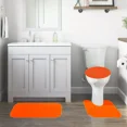 thumbnail image 2 of Gorgeous Home Linen Bathroom 6 Modern Solid Print 3-Count Orange Polyester Bath Rugs, 18 x 28, Non-Slip Backing, 2 of 4