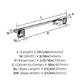 thumbnail image 6 of Amerock Stature Chrome 18 inch (457mm) Towel Bar, 6 of 8