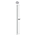 thumbnail image 3 of Westbrass D3636A-26 1/2" IPS x 36" Round Ceiling Mount Shower Arm with Flange, Polished Chrome, 3 of 7