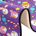 thumbnail image 6 of SKYSONIC 2X6 Feet Christmas Snowmen Cartoon Runner Rug with Rubber Backing, Candy Purple Xmas Non Slip Entryway Rug Runner Washable Soft Area Rug Carpet for Hallway Bedroom Kitchen Decor, 6 of 6