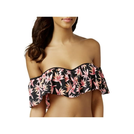 Hula Honey Womens Bandeau Floral Print Swim Top