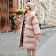 thumbnail image 4 of Efsteb Kids Girls Long Hooded Puffer Jacket Zipper Quilted Thick Padded Down Coat Windproof Warm Outwear (Pink,9-10 Years), 4 of 8