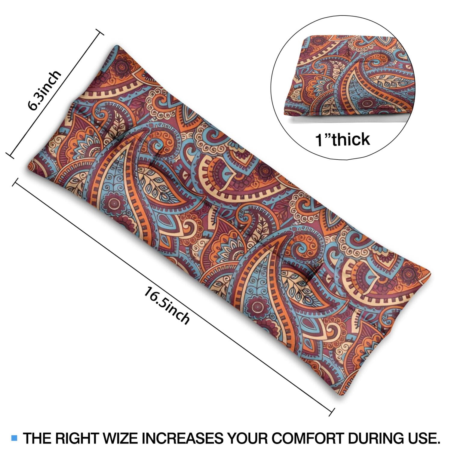 Seat Belt Pillow for Post-Surgery Soft Protective Mastectomy Cushion with Velcro Straps, Comfortable for Heart Surgery & Chemo Port Recovery (Bohemian Floral)
