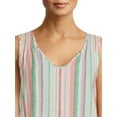 thumbnail image 3 of Time and Tru Women's V-Neck Tank Top, Sizes XS-XXXL, 3 of 5