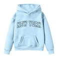 thumbnail image 4 of Fgnfyis Girls Cute Hoodies Long Sleeve Pullover Sweatshirt for Kids Casual Comfortable Hoodie for Daily Activities and Wear Sky Blue 4-5 Years, 4 of 4