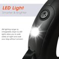 thumbnail image 2 of Correa retráctil para perros con luz LED, correa para caminar para perros de 10 pies, cuerda de tracción de nailon con mango antideslizante para perros pequeños y medianos de hasta 44 lb, 360 enr, 2 of 4