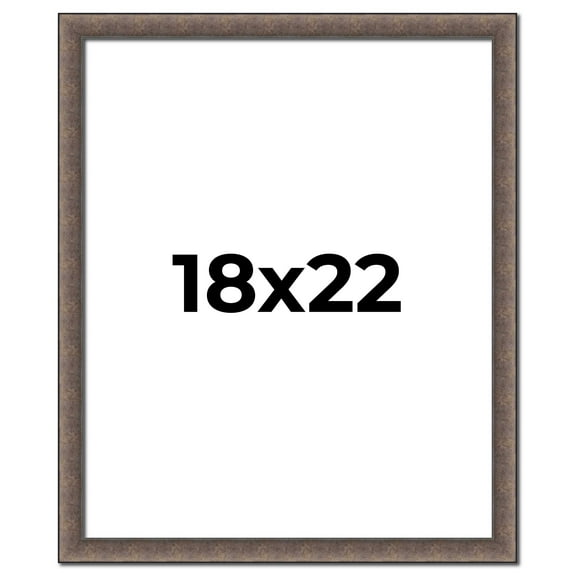 18x22 Frame Silver Real Wood Picture Frame Width 1.25 Inches | Interior Frame Depth 0.5 Inches |
