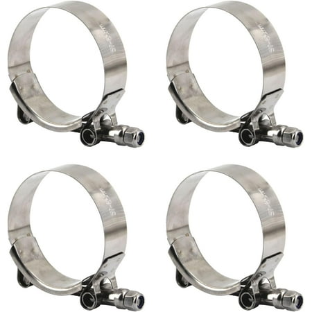 

64-72mm 304 Stainless Steel T Bolt Hose Clamp Heavy Duty Pipe Clamps (4 Pieces) AAA-1251