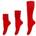 thumbnail image 4 of tegongse Calf Socks Slouch Socks Extra Long Knee Highs Scrunch Stacked Socks Ribbed Knitted Scrunchie Boot Socks for Women Girls, 4 of 17