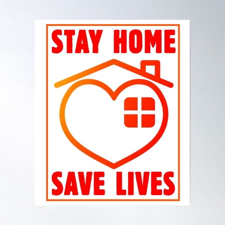 Stay Home Inspirational And Motivational Poster Wall Art Modern Wall Decor 12x18 UNFRAMED