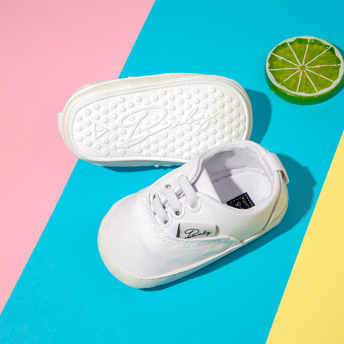 HsdsBebe Baby Girls Boys Canvas Shoes Infant Casual Sneakers Soft Sole Newborn Crib Moccasins3-18 Months