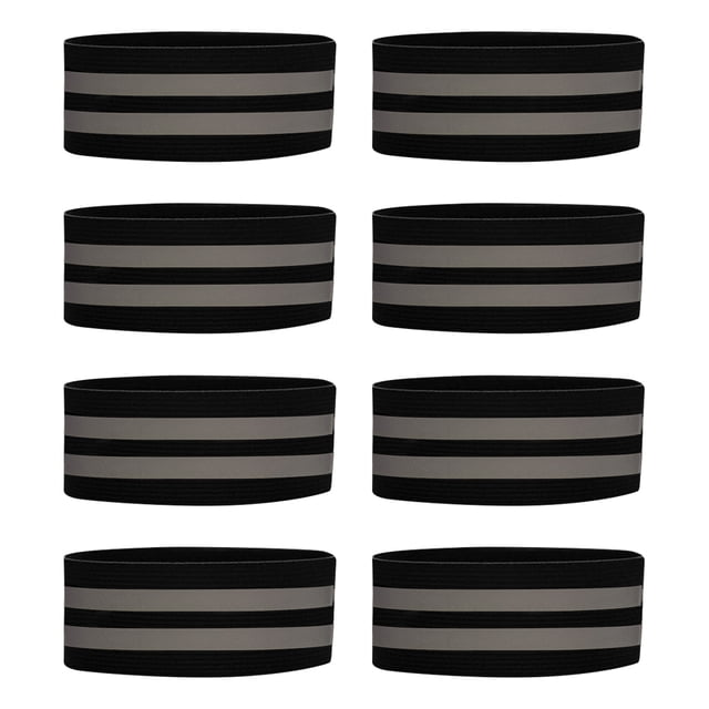 Muñequeras reflectantes Tobilleras (8 bandas/4 pares) | Accesorios de alta visibilidad y seguridad para correr/andar en bicicleta/caminar