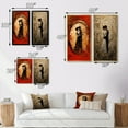 thumbnail image 4 of Designart "Retro Lovers Celebrating Eternal Love V" Couple Wall Art Set Of 2 - Glam Black Gallery Wall Set For Home Decor, 4 of 6